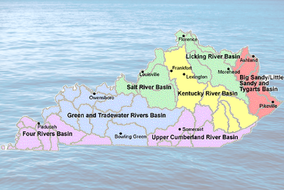 map of KY watersheds