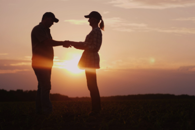 farmers shaking hands